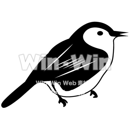 うぐいすのシルエット素材 W-015339