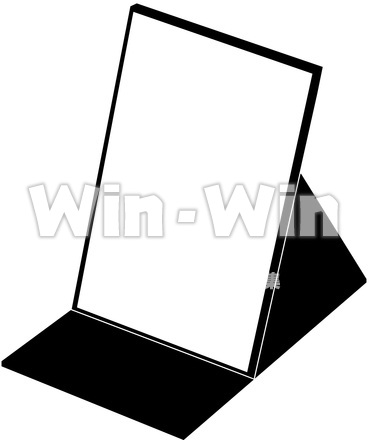 手鏡のシルエット素材 W-014591