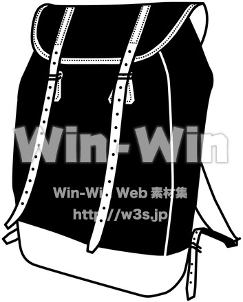 リュックサックのシルエット素材 W-014679