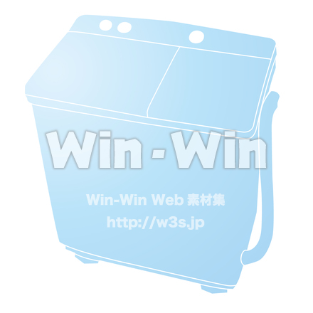 ２層式洗濯機のシルエット素材 W-014989