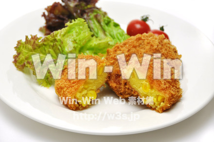 コーンコロッケの写真素材 W-014845