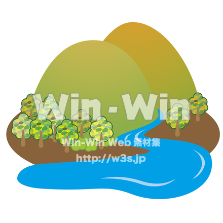 秋の山のCG・イラスト素材 W-015617