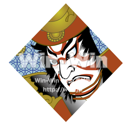 凧の柄のみ（紐なし）のCG・イラスト素材 W-015741