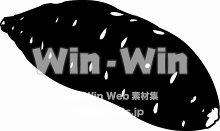 さつまいものシルエット素材 W-014903