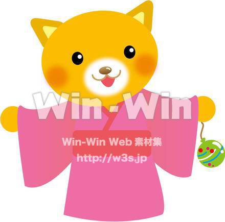 ねこ_夏祭りのCG・イラスト素材 W-014521