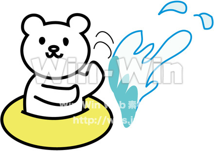 しろくま　うきわのCG・イラスト素材 W-014548