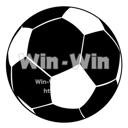 サッカーボールのシルエット素材 W-015197
