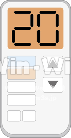 エアコンのリモコンのCG・イラスト素材 W-015777