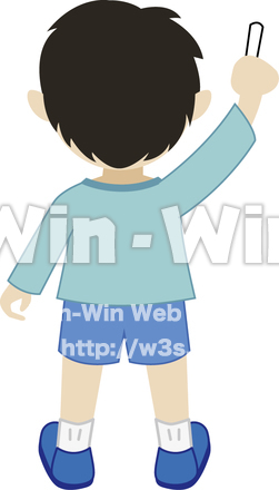 手を上げるのCG・イラスト素材 W-015784