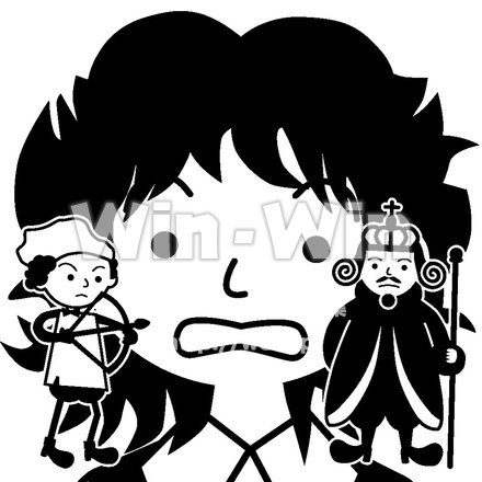 ガリバー旅行記のシルエット素材 W-014209