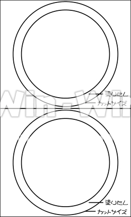 くるみボタン制作用　転写シート台紙　27mm用のシルエット素材 W-015327