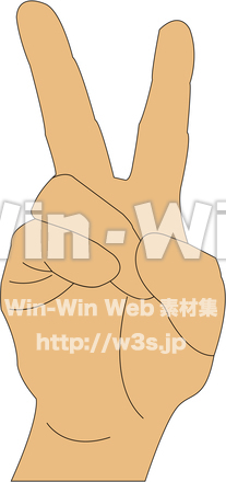 チョキのCG・イラスト素材 W-015319