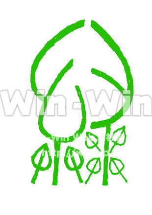 緑のシルエット素材 W-015071