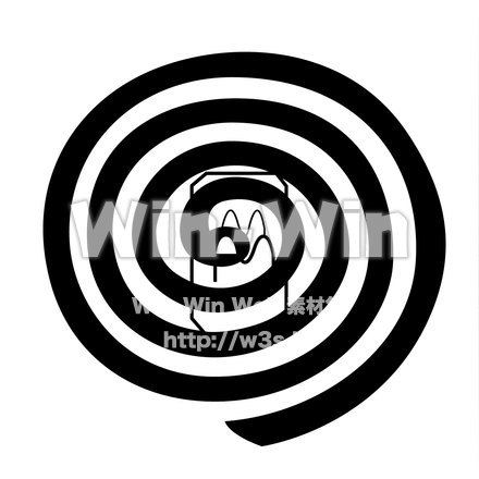 蚊取り線香のシルエット素材 W-015449