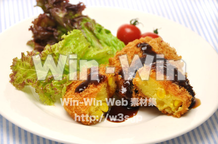 コーンコロッケの写真素材 W-014849