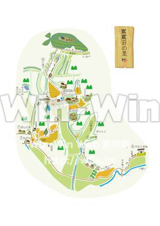 おしぬまの里のCG・イラスト素材 W-015962