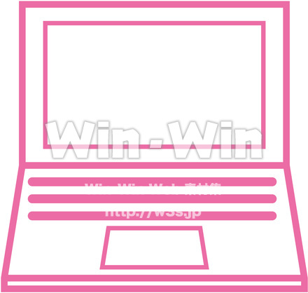 ノートパソコンのCG・イラスト素材 W-015054