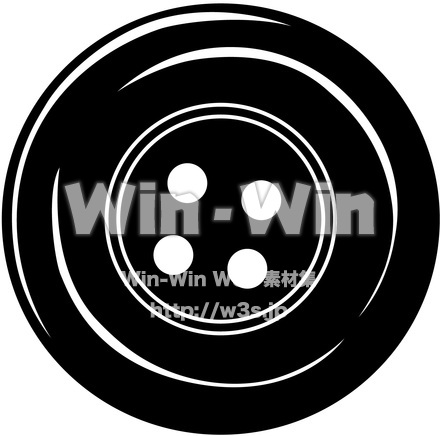 ボタンのシルエット素材 W-014669