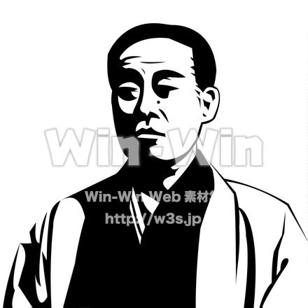 福澤諭吉のシルエット素材 W-015218