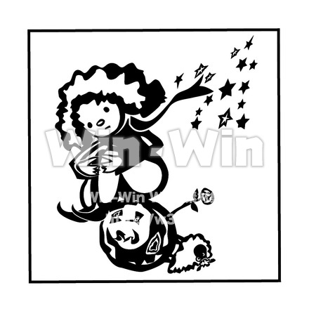 星の王子様のシルエット素材 W-014324