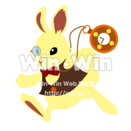 不思議の国のアリス＿ウサギのCG・イラスト素材 W-014293