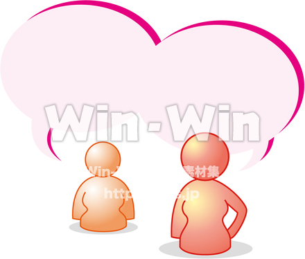 スリムな口コミのCG・イラスト素材 W-014985