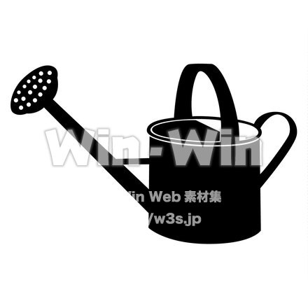 如雨露のシルエット素材 W-015452