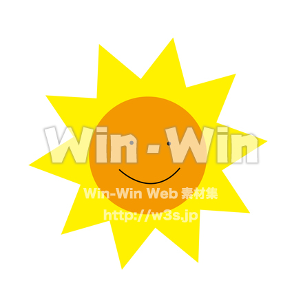 太陽・笑顔のCG・イラスト素材 W-014403