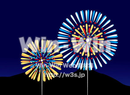 花火のCG・イラスト素材 W-014466