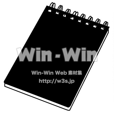 手帳のシルエット素材 W-015698