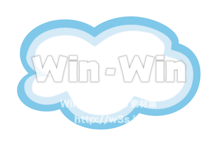 雲フレームのCG・イラスト素材 W-015661