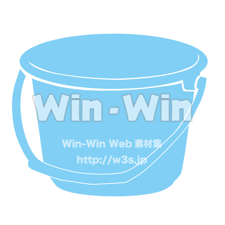 バケツのシルエット素材 W-014988