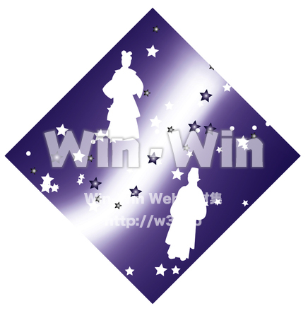 七夕カラーのCG・イラスト素材 W-014269