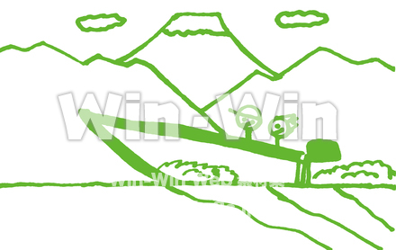 モーターボートのシルエット素材 W-015073