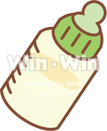 哺乳瓶のCG・イラスト素材 W-015059