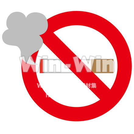 禁煙マークのCG・イラスト素材 W-014190