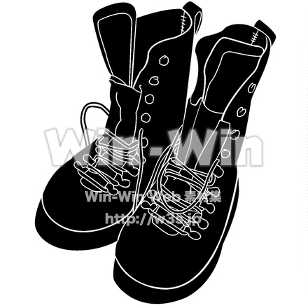 ブーツのシルエット素材 W-015707