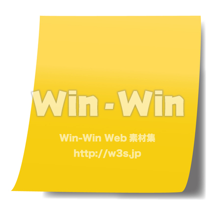 フセン・イエローのCG・イラスト素材 W-014136