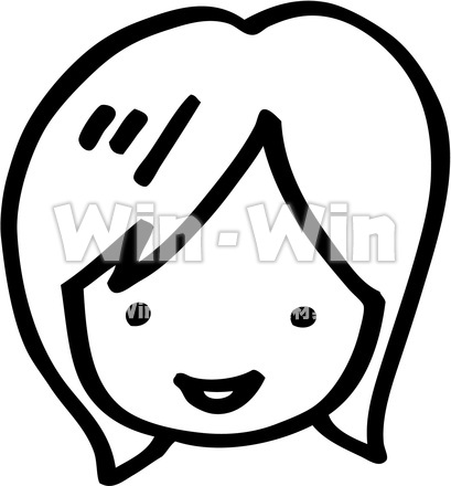 女の人のシルエット素材 W-015242