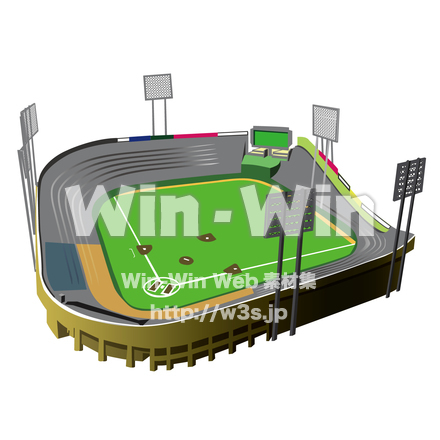 野球球場のCG・イラスト素材 W-014939