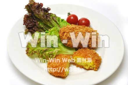 コーンコロッケの写真素材 W-014842