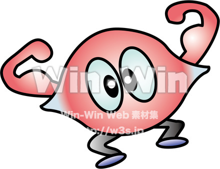 筋肉のキャラクターのCG・イラスト素材 W-015298