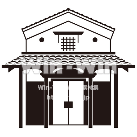 蔵のシルエット素材 W-015334
