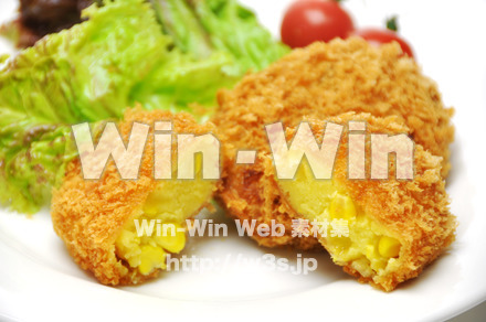 コーンコロッケの写真素材 W-014844
