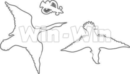 夏の星座_マイうちわイラストのシルエット素材 W-014374