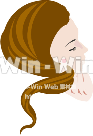 美しい茶髪のCG・イラスト素材 W-015405