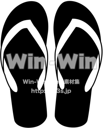 サンダルのシルエット素材 W-014670