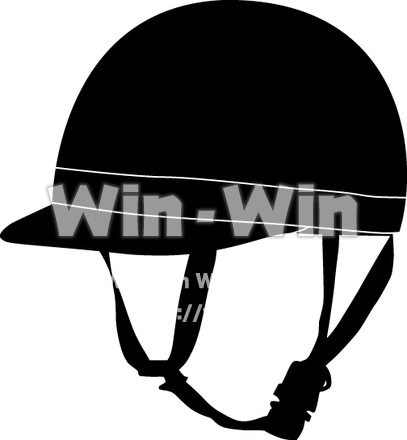 ヘルメットのシルエット素材 W-014079