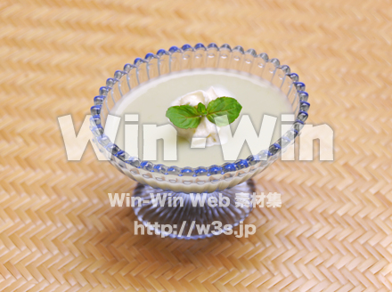 青汁牛乳ゼリーの写真素材 W-015121