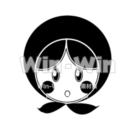 赤ずきんちゃんのシルエット素材 W-014138